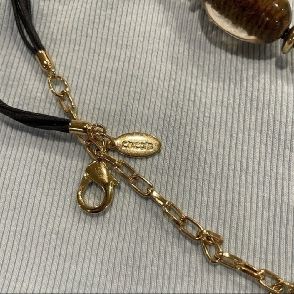 Chico’s Gold Rustic Statement Necklace - image 5